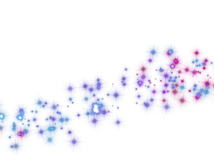 Christmas background. Color Star light. Magic shining colored dust. Fantastic shimmer effect