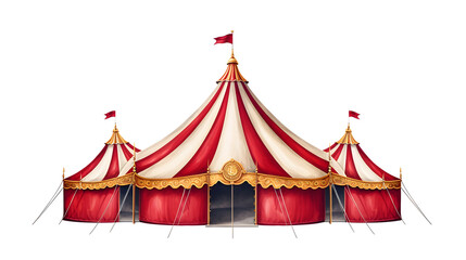 Vintage circus tent illustration isolated on white background	