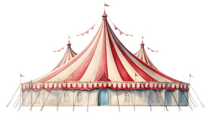 Vintage circus tent illustration isolated on white background	