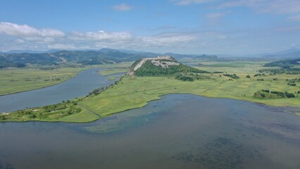 Mountain and river in far east of Russia