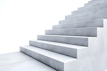 3d model of white steps architecture staircase isolated on white background
