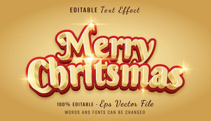merry christmas 3d text effect design