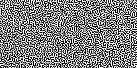 Abstract truing organic wallpaper Turing reaction diffusion monochrome seamless pattern .Monochrome Turing reaction background .Natural seamless line pattern. Linear design with biological shapes