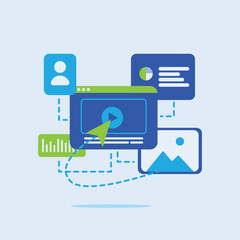 Social media bussines illustration art