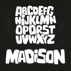 Comic alphabet. Cartoon style for your design