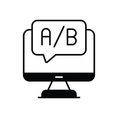 A/B Testing vector icon stock illustration