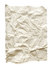 Obraz premium White crumpled paper isolated on white background. Wrinkles and irregular folds form intricate textures 