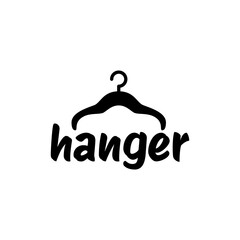 Hanger of fashion logo design vector