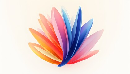 A kaleidoscope of colors exploding in an abstract form, modern art, vivid gradient, vector illustration, isolated on white background