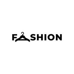 Hanger or Fashion text Logo design vector