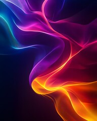 Abstract digital art featuring flowing lines of vibrant colors, perfect for tech or design projects.