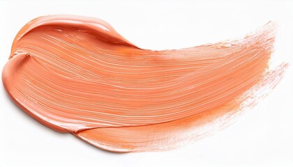 Fototapeta premium Peach Fuzz Oil Brush Stroke on White Background