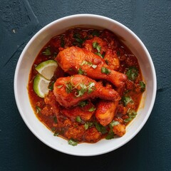 Beautiful Chicken curry on bowl