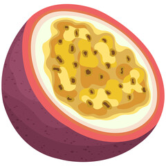 Fruit, Passion Fruit, Tropical Fruits, Illustration Hand drawn