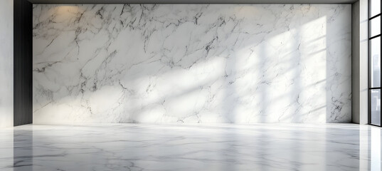 Obraz premium This white marble flooring can be used as an interior decoration for displaying your products in the studio on the background wall.