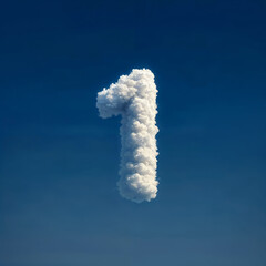 cloud in the shape of the number one