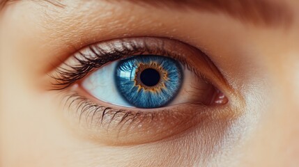 Fototapeta premium Bright Eyes with Sunlight Reflection