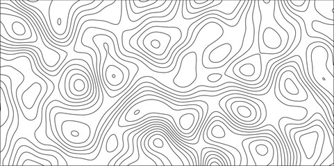 Obraz premium Lines Topographic contour lines vector map seamless pattern. Geographic mountain relief diagram line wave carve . Topo contour map design .Vector illustration, contour lines vector mapseamless pattern