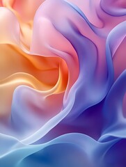 Obraz premium Abstract background with flowing pastel colors, creating a soft and dreamy aesthetic.