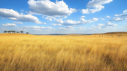 Obraz premium Vast savanna with tall grass