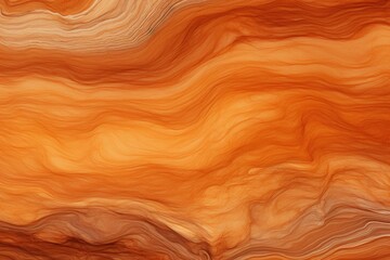 Obraz premium Orange and brown paint in organic fluid waves