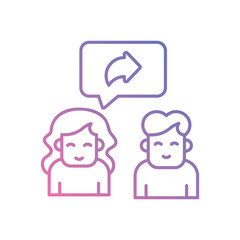 Social Sharing vector icon stock illustration