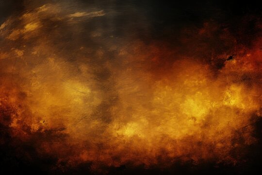 Abstract smoke and fire in orange and black tones with dramatic texture

