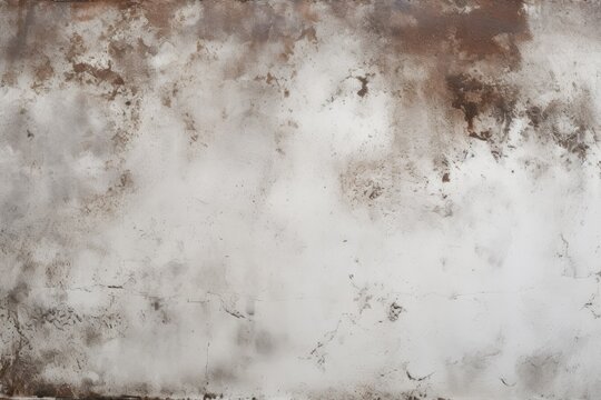 White and weathered grunge texture with stains, scratches, aged effect, and urban style for industrial background
