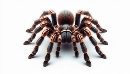 tarantula on white background
