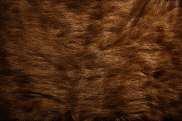 Naklejka premium Soft and fluffy brown fur texture for background of natural animal fur and elegant textile.