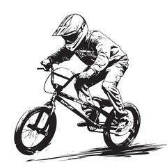 Naklejka premium Bmx Rider Vector Art & Graphics. Bike Trick Stock Illustrations