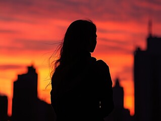 Fototapeta premium silhouette of a person