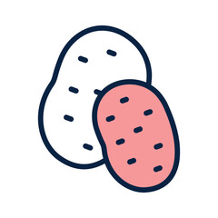 Beautifully designed potato vector, ready to use vector