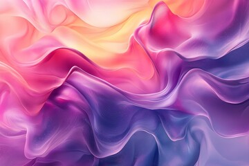 Obraz premium Vivid abstract swirl of pink and purple hues in soft gradients