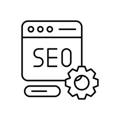 SEO vector icon stock illustration