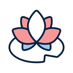 A beautiful water lily floating gracefully in a garden pond