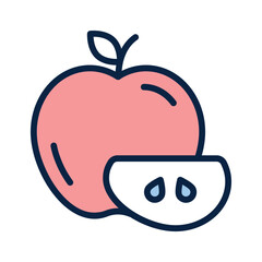 A customizable icon of apple, ready to use vector