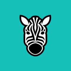 Zebra hand-drawn kids comic illustration. Cute vector doodle style cartoon illustration