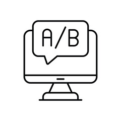 A/B Testing vector icon stock illustration