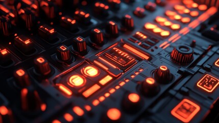 close up electronic system.