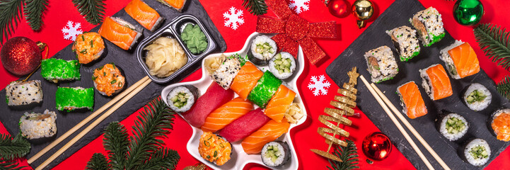 Sushi for Christmas New Year party