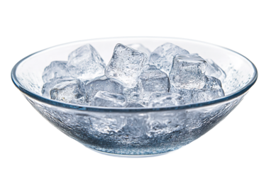Ice container isolated on white or transparent background