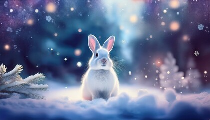 rabbit in the snow