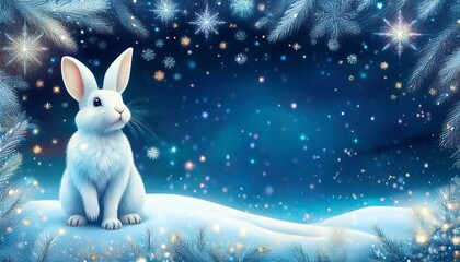 rabbit in the snow