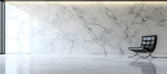 This white marble flooring can be used as an interior decoration for displaying your products in the studio on the background wall.