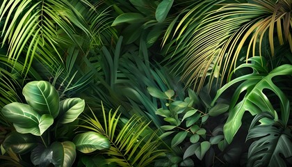 Serene tropical leaf backdrop in soft hues creating a calming and welcoming ambiance