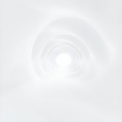 Fototapeta premium Abstract white twisted tunnel perspective 3d render