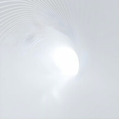 Abstract white twisted tunnel perspective 3d render