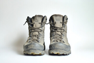 A Pair of Brown Hiking Boots