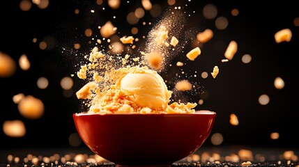 Serradura sawdust pudding ice cream from Macau